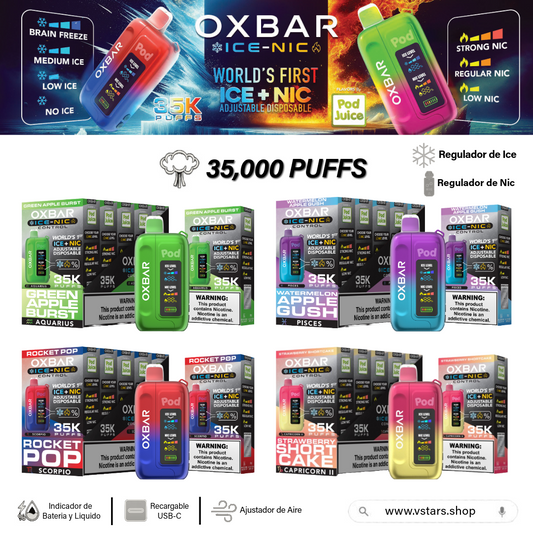 OXBAR X POD JUICE ICE-NIC CONTROL 35,000 PUFFS